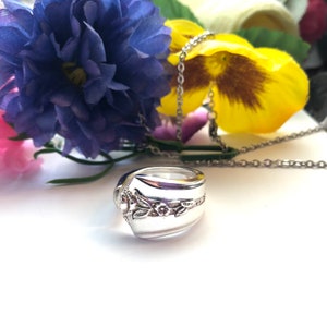 Spring Garden spoon ring, silverware ring, spoon jewelry,spoon ring, silverware ring, silver ring, spoon jewelry, flatware ring, image 2