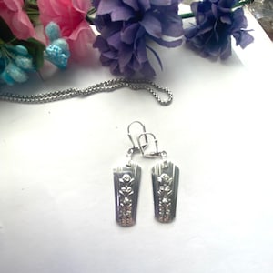 Rosalie Spoon earrings, earrings, spoon jewelry, upcycled earrings, flatware earrings, boho earrings, silver earrings, vintage