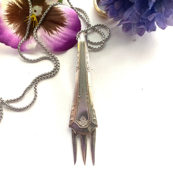 Fork Necklace | Fork Pendant |  silverware pendant | Vintage Flatware Pendant, spoon jewelry
