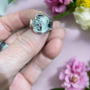 Spoon ring, silverware ring, spoon jewelry, ring, silverware ring, Boho ring, silver ring, spoon jewelry, flatware ring, Magnolia ring, 1951