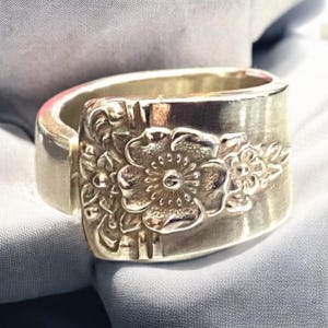 Spring charm spoon ring, silverware ring, spoon jewelry,spoon  ring, silverware ring, silver ring, spoon jewelry, flatware ring,