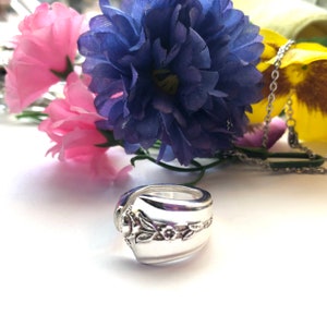 Spring Garden spoon ring, silverware ring, spoon jewelry,spoon ring, silverware ring, silver ring, spoon jewelry, flatware ring, image 7