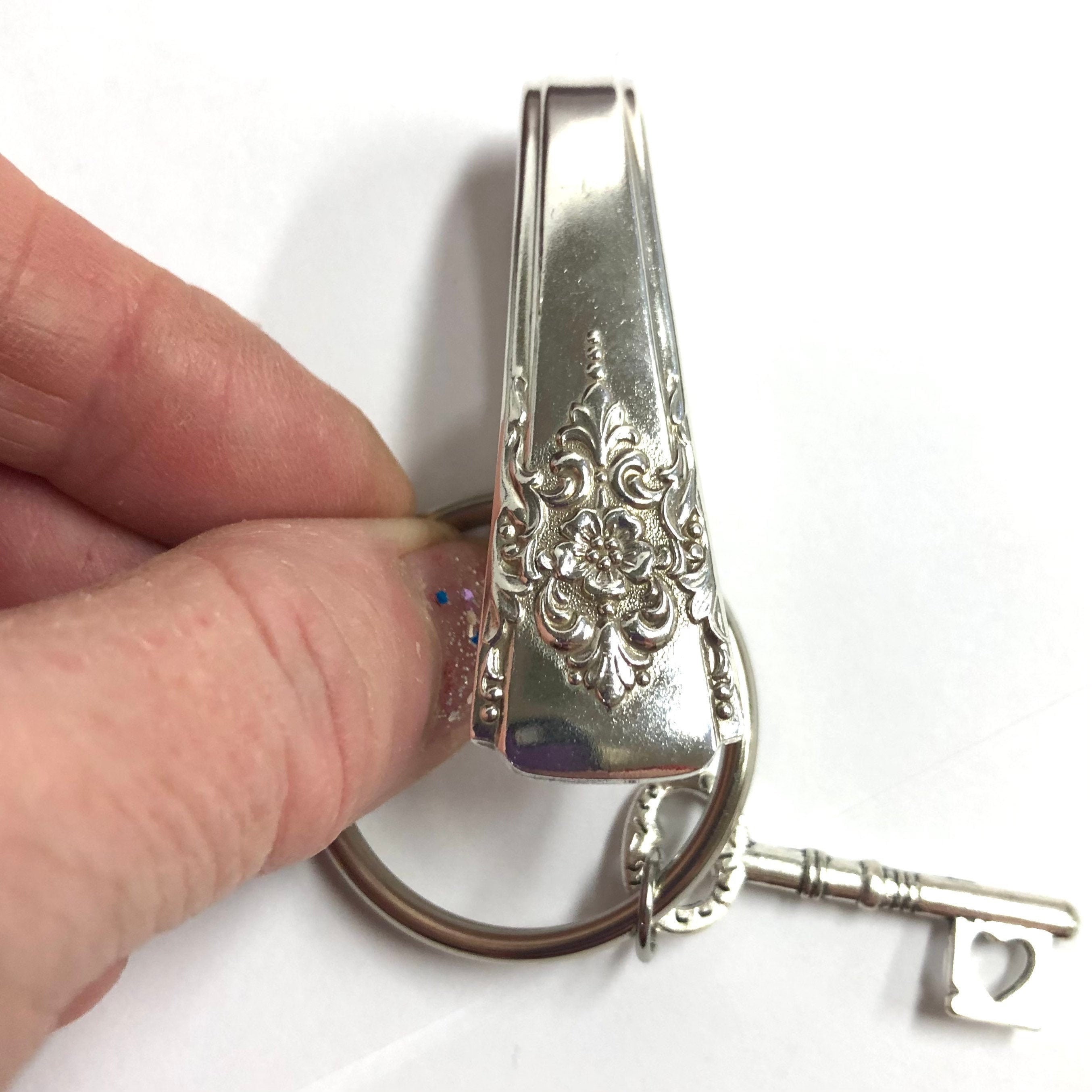 Silver Spoon Purse Hook Key Ring - Etsy