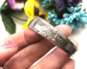 Vintage Silver Plated Spoon Bracelet: Handmade Silverware Jewelry