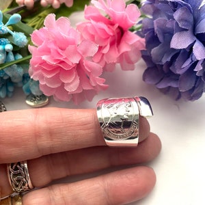 Herzog von Edinburgh Löffel Ring, Besteck Ring, Löffel Schmuck, Besteck Ring, Prinz Phillip, Löffel Schmuck, Silberring, britische Lizenzgebühren