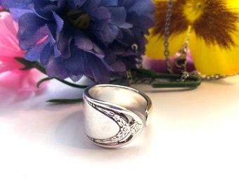 Lovelace  Spoon ring, silverware ring, spoon jewelry, ring, silverware ring, Boho ring, silver ring, Lovelace ring, 1936 ring