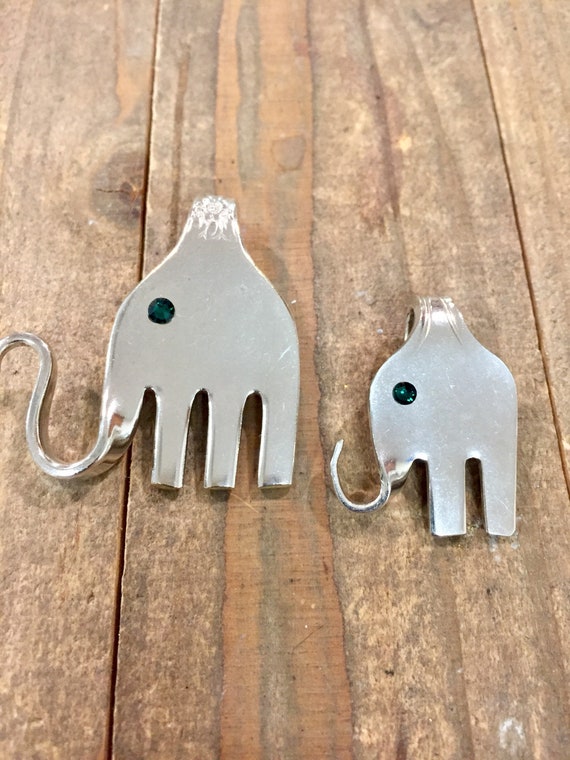mommy and me elephant necklace