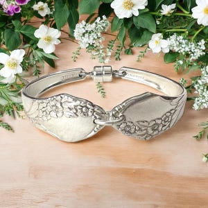Spoon Bracelet | Vintage Flatware bracelet| Silver Bracelet | Unique | spoon jewelry, silverware jewelry, silverware bracelet,bracelet spoon