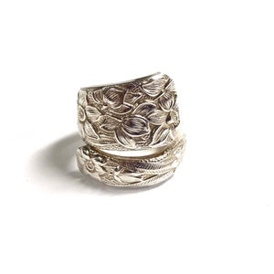 Spoon ring, Narcissus ring, Silverware ring, spoon jewelry, silverware jewelry, narcissus silverware, Narcissus jewelry, silver ring, 1935