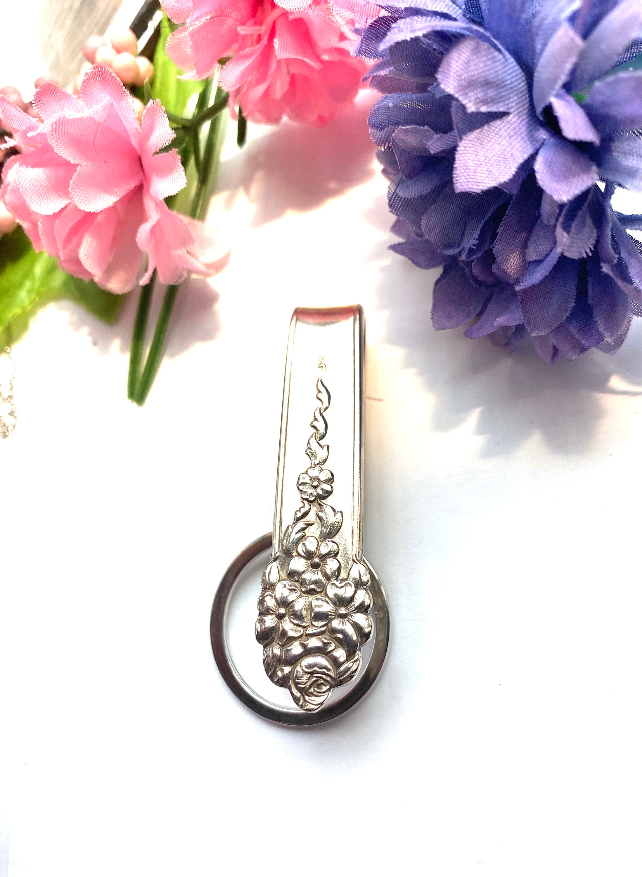 Silverware Purse Hook Keychain| spoon handle  Keychain | Purse hook | key fob| Key finder. key chain finder, eye glass hook, pocket hook