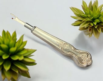 Magnolia Silverplate Seam Ripper, Vintage Silverware Handle