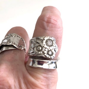 Löffel Ring, April Silber Ring, Löffel Schmuck, April 1950, April Silber Ring, Boho Ring, Vintage Ring, Besteck Ring, Silber Wickelring