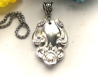 Spoon Necklace | Spoon Pendant | Silverware jewelry | Vintage Flatware Pendant | Vintage Necklace| Victorian style pendant