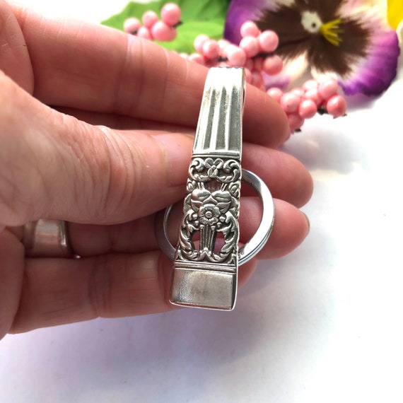 flower bag charm keychain car Key Clip On Purse Rhinestone Sparkling Gold |  eBay