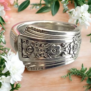 Spoon ring, Fortune 1939 silverware ring, spoon jewelry, fortune ring, fortune silverware, Silver ring,  Fortune spoon ring
