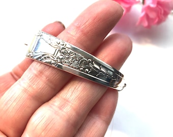 Vintage Spoon Bracelet: Handmade Silver Plated Flatware Jewelry