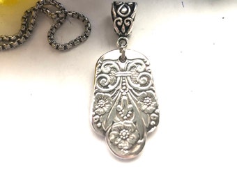 Precious Spoon Necklace | Spoon Pendant | Silverware jewelry |Precious Vintage Flatware Pendant | Vintage Necklace| Victorian style pendant