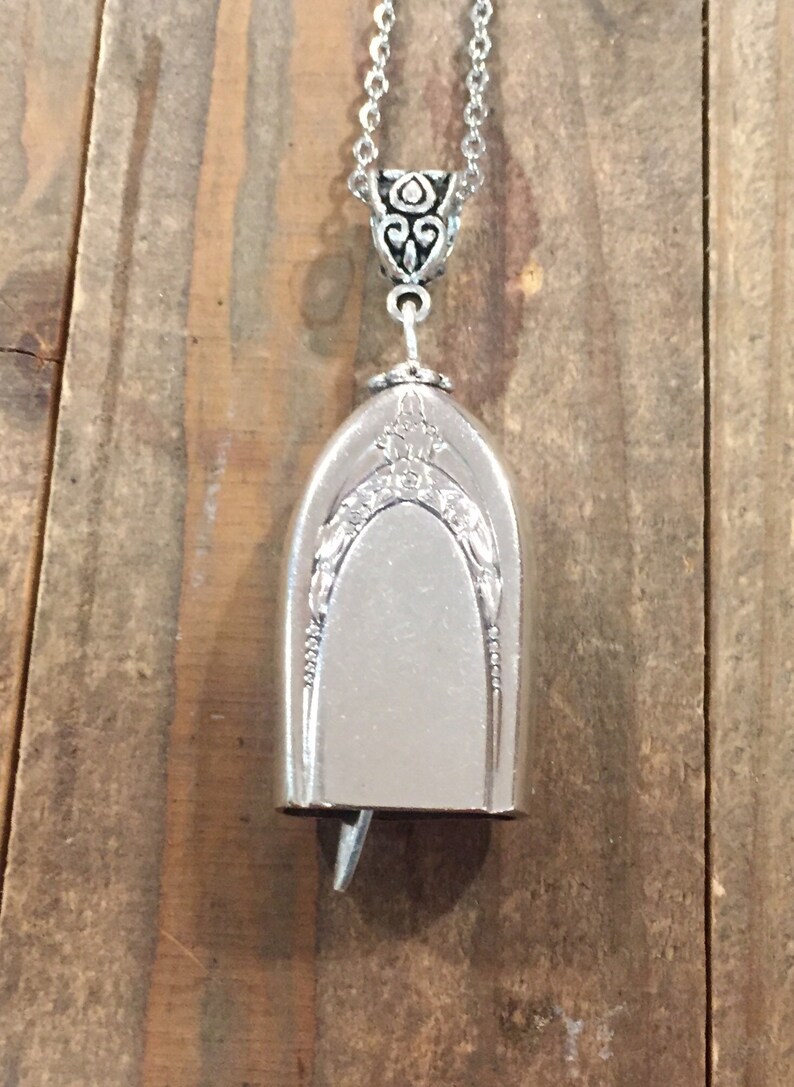 Knife Handle Bell Pendant Necklace Silverware Jewelry Spoon