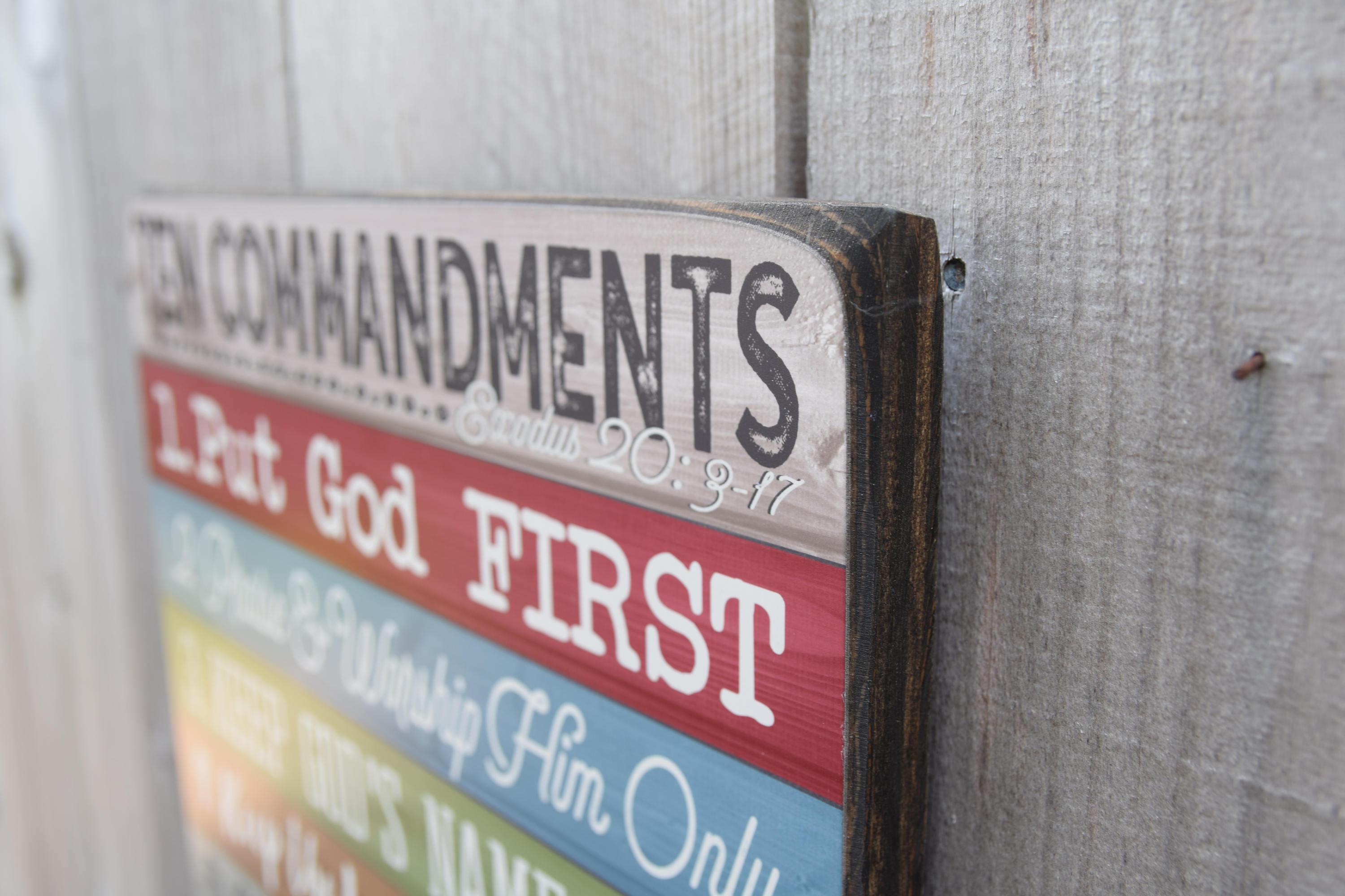 Ten Commandments - 10 Commandments Sign - Exodus 20:3-17 - Bible Verse ...