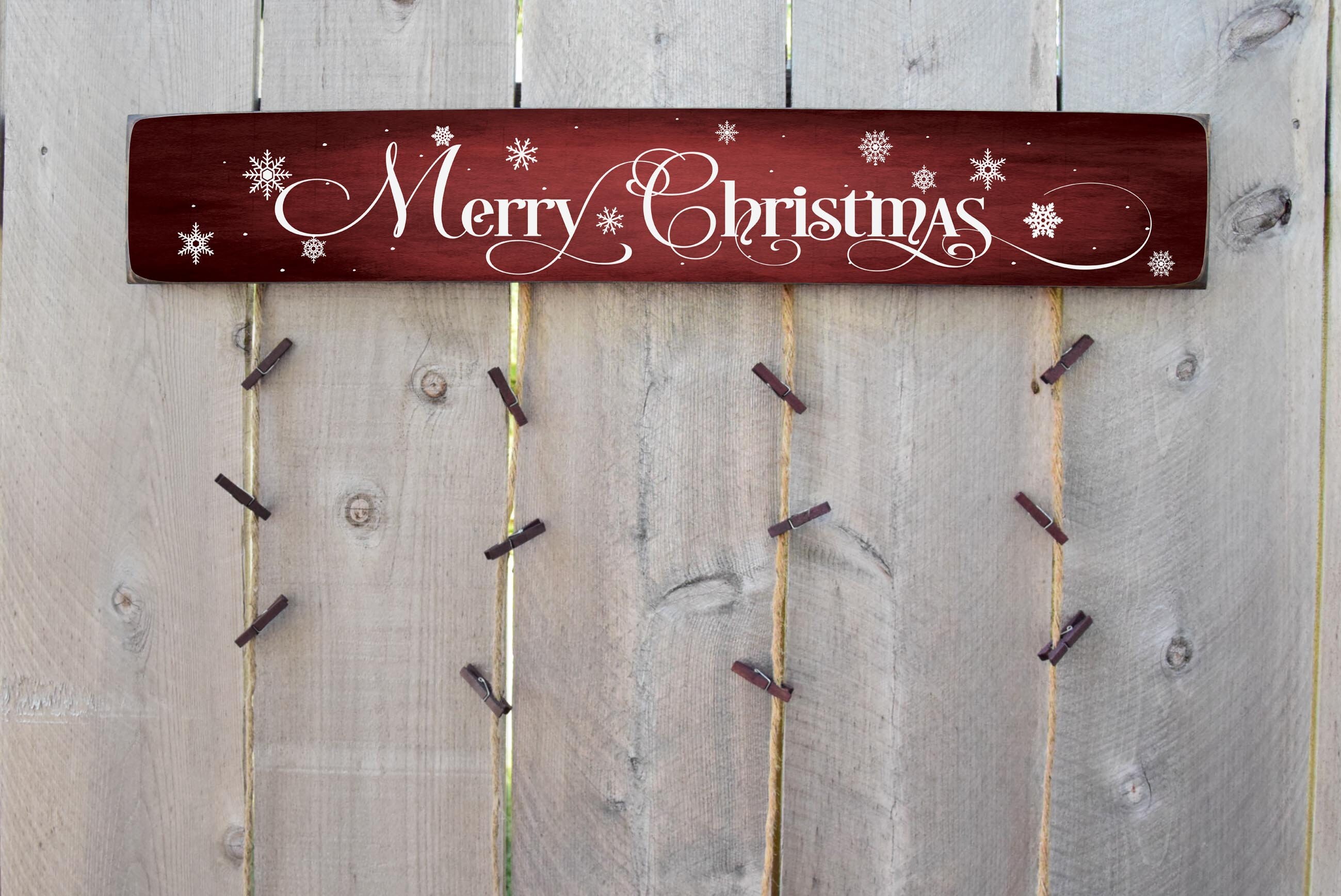 Merry christmas card holder