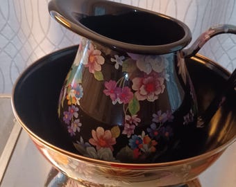 Mackenzie Childs Bowl Water Pitcher Cookie Jar Flower Market lot