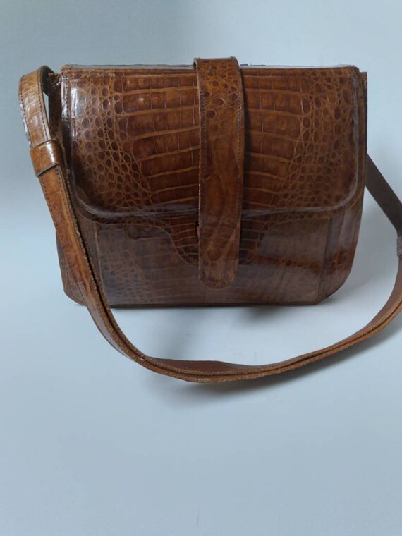 Alligator handbag shoulder bag