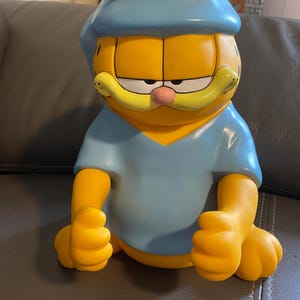 Vintage Garfield Bank with Nightshirt and Cap