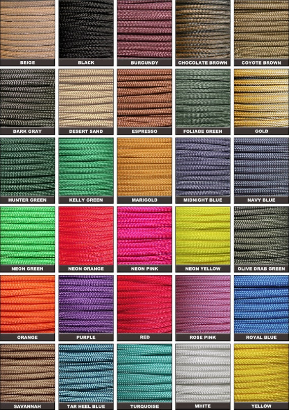 100ft of 550 paracord