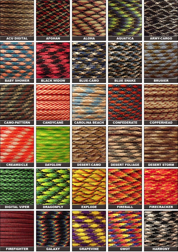 100FT 550 Paracord 7 Strands Parachute Cord Rope Lanyard Mil Spec Type III #S