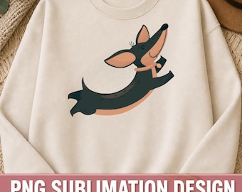 Dachshund Sweatshirt Sublimation Design, Wiener Dog Gifts, Doxie Mom PNG, Cartoon Dog Clipart, Digital Delivery, Pet Owners, Sausage Dog