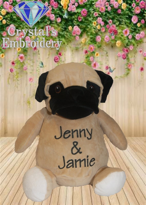 personalised pug teddy