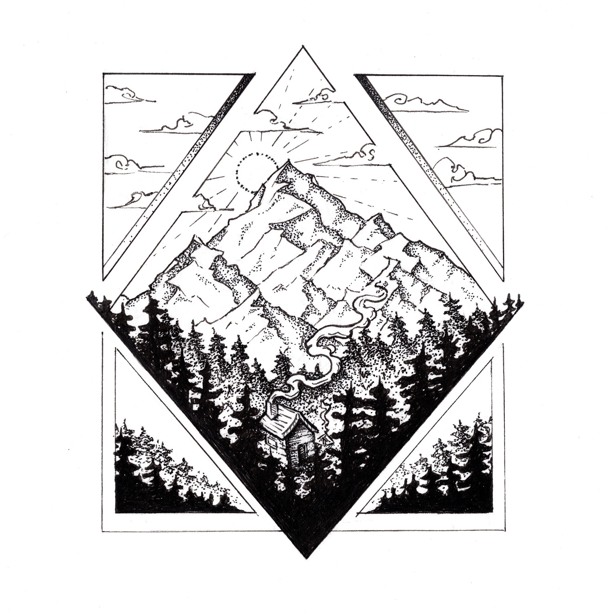 Wall Art Print Home Ink Drawing Smokey Mountain and - Etsy Norway Wall Art Print Home Ink Drawing Smokey Mountain and - Etsy Norway