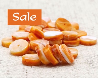 Orange Spiny Oyster Heishi Beads--10mm--28g Approx. 45 Pcs. SALE | 47-4310