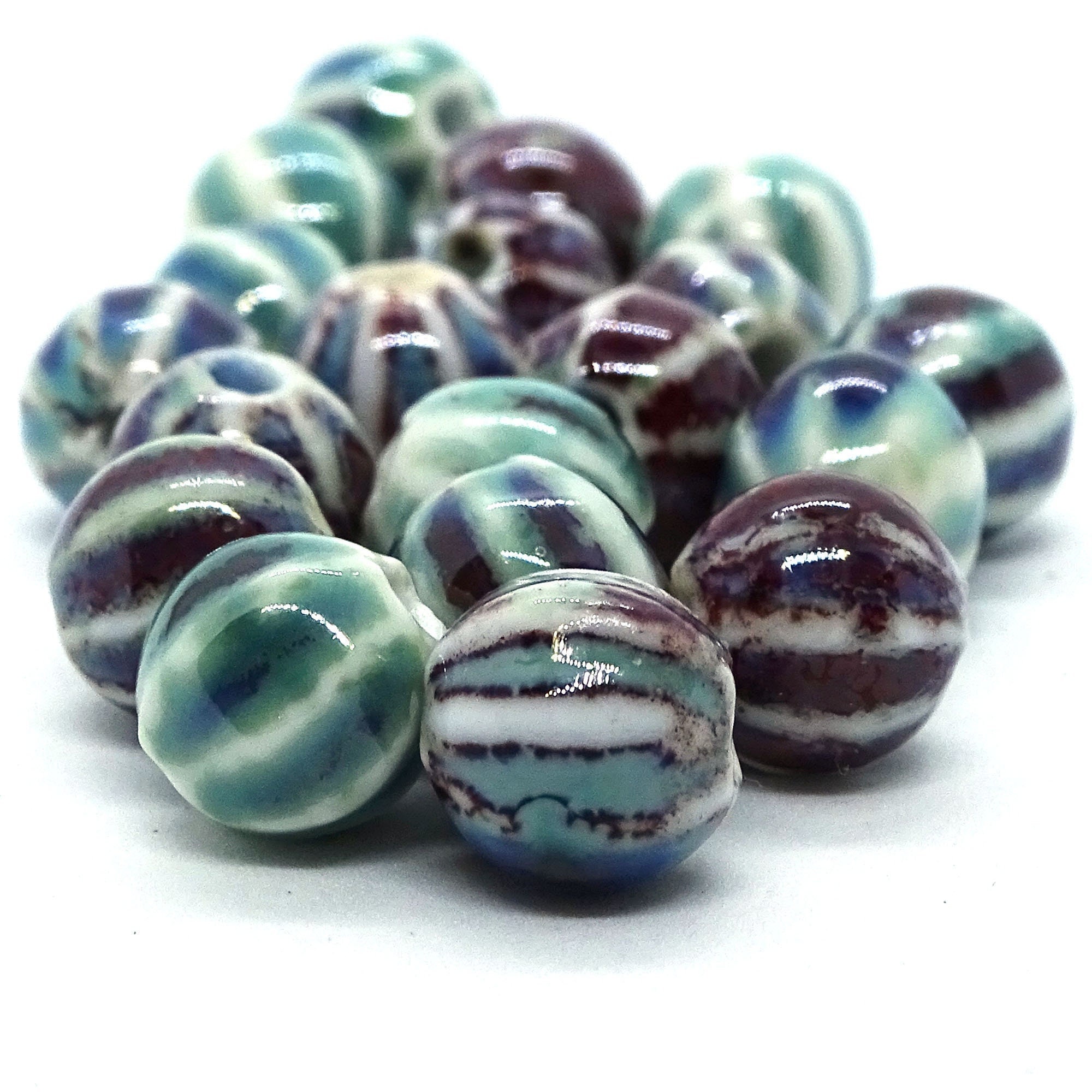 Handmade Polymer Clay Bead Strands, Column, Violet, 6.5x6mm, Hole: 1.2mm,  about 61pcs/strand, 15.75 inch(40cm)