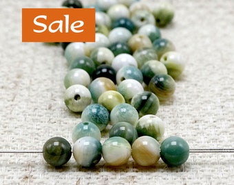 Tiny Green Turban Shell Beads--4mm--5g Approx. 50 Pcs. SALE | 47-1704