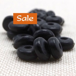 Black Horn Spacer Rondelles Big Holes--8mm--100 Pcs. SALE | 20-HN2008B