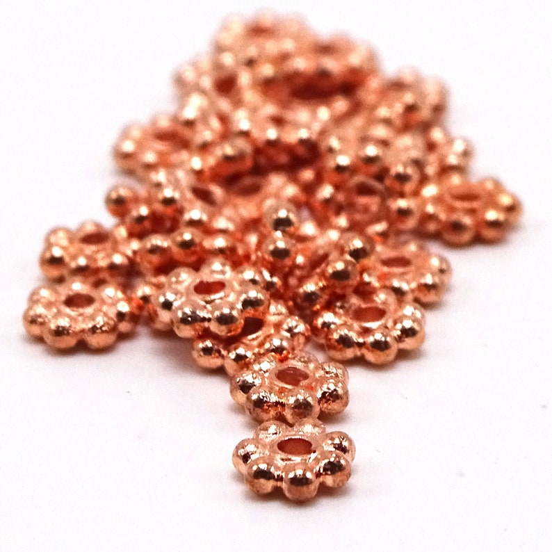 Small Bright Copper Spacer Beads--5mm--10g 50 Pcs Approx | 30-1205