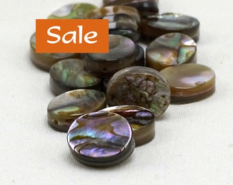 Abalone Oval Disk Beads--12mm x 10mm--20 Pcs. SALE | 47-1563