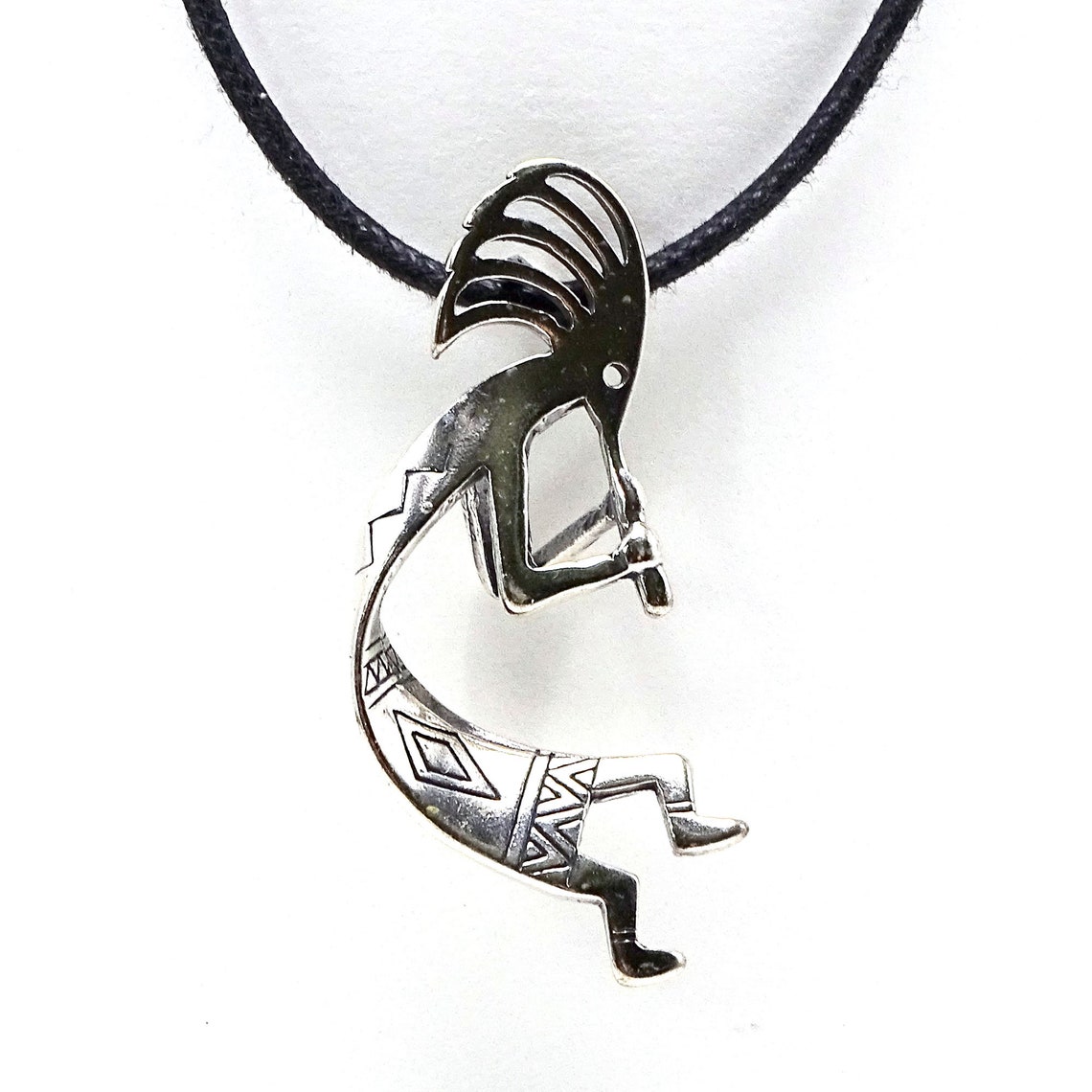 Large Kokopelli .925 Silver Pendant50mm L 21 Pc. Etsy