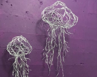 36" Jellyfish Wire Sculpture by Elizabeth Berrien