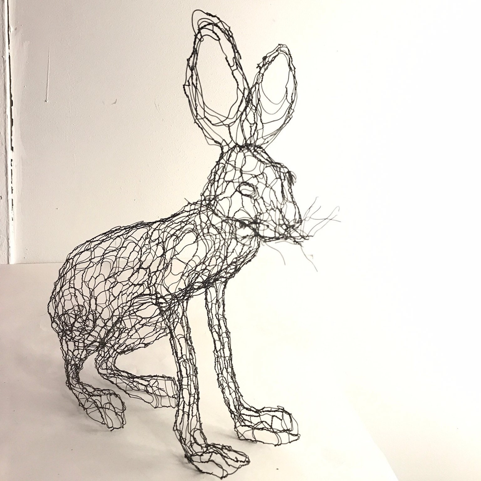 Hare, Jack Rabbit, Bunny Wire Sculpture by Elizabeth Berrien - Etsy