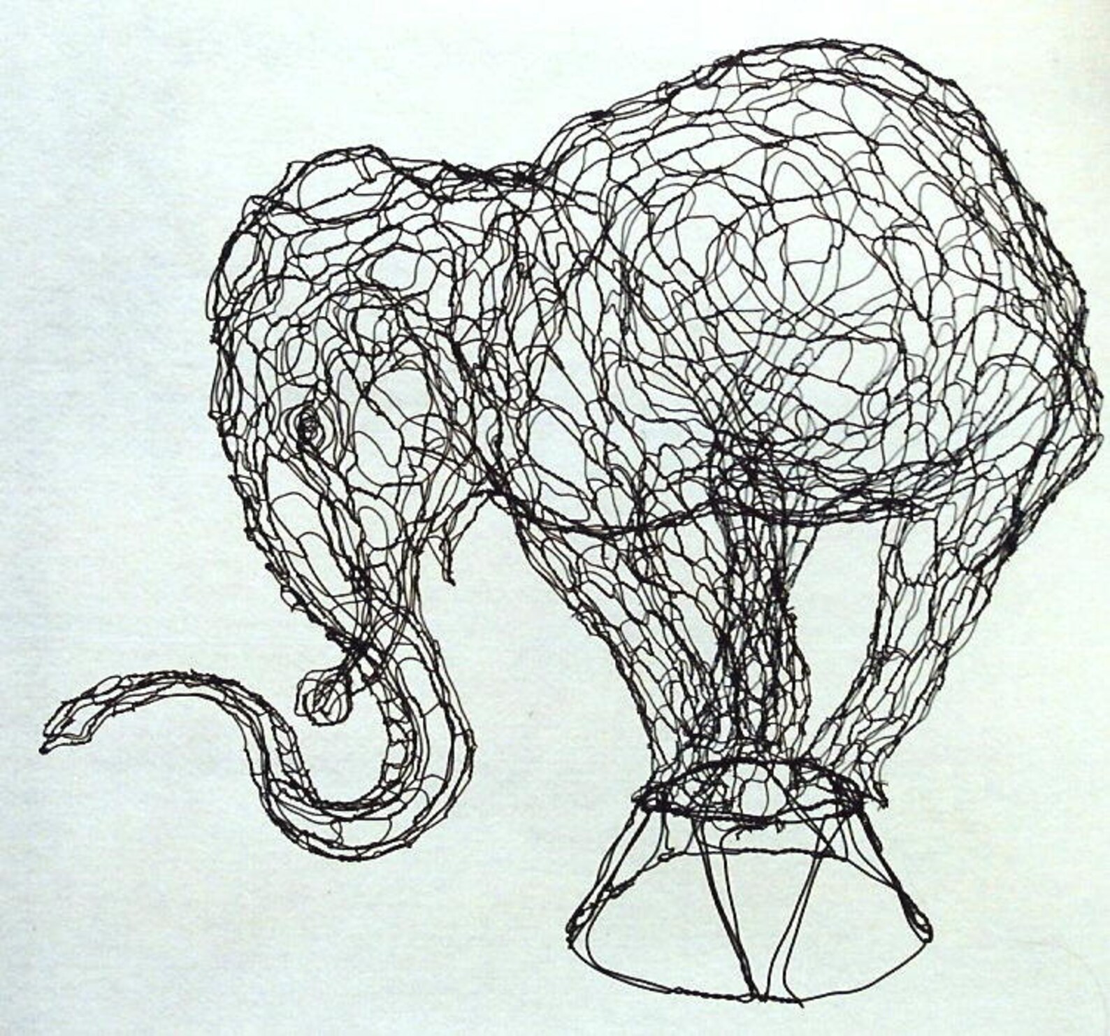 Elephant Wire Sculpture by Elizabeth Berrien | Etsy