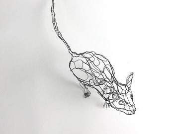 Mouse Wire Sculpture by Elizabeth Berrien