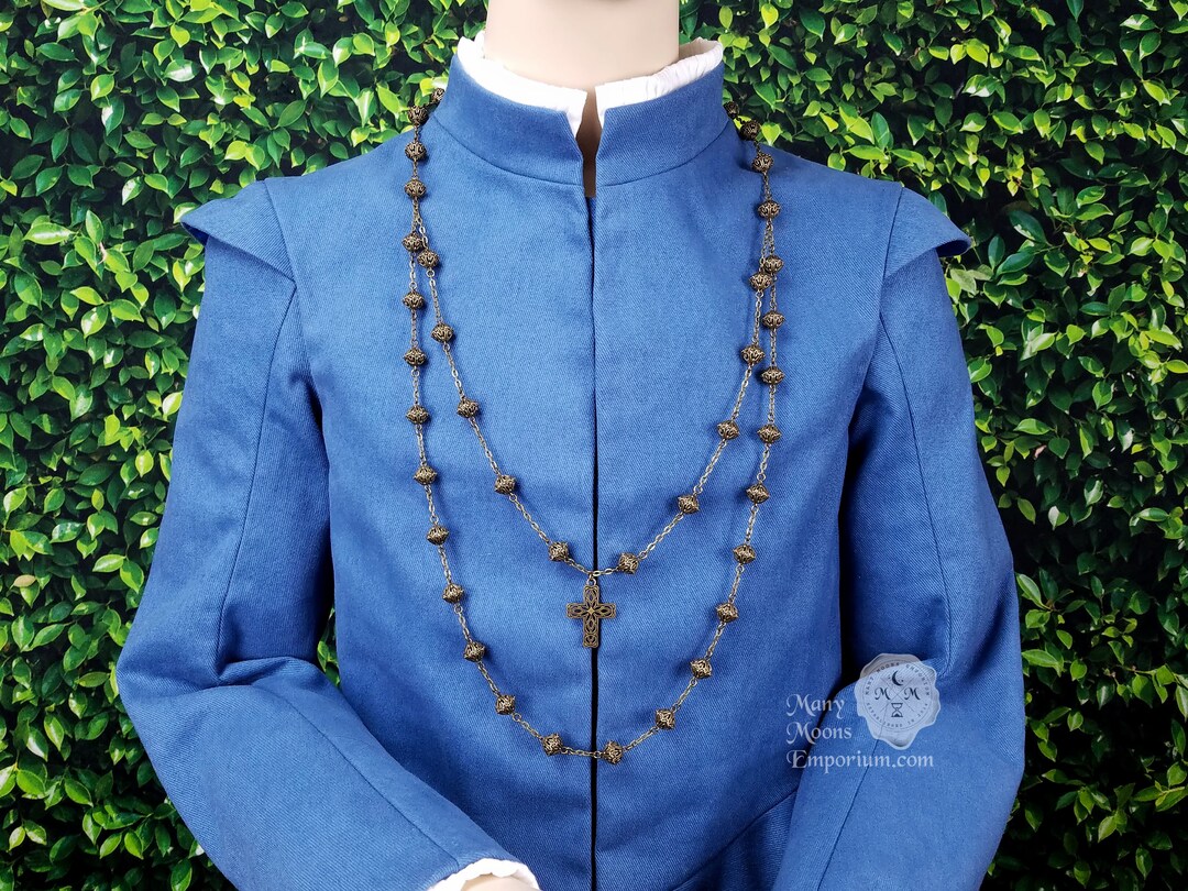 Bronze Chain Necklace, Costume Chain, Cross Jewelry, Layered Chains