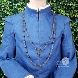 Medieval Renaissance SCA Tudor Elizabethan Blue Livery Chain Collar Of Office 710157013951