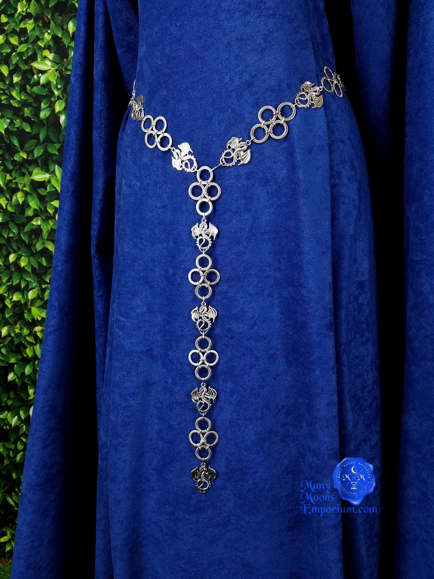 Dragon Belt Antique Silver Medieval 