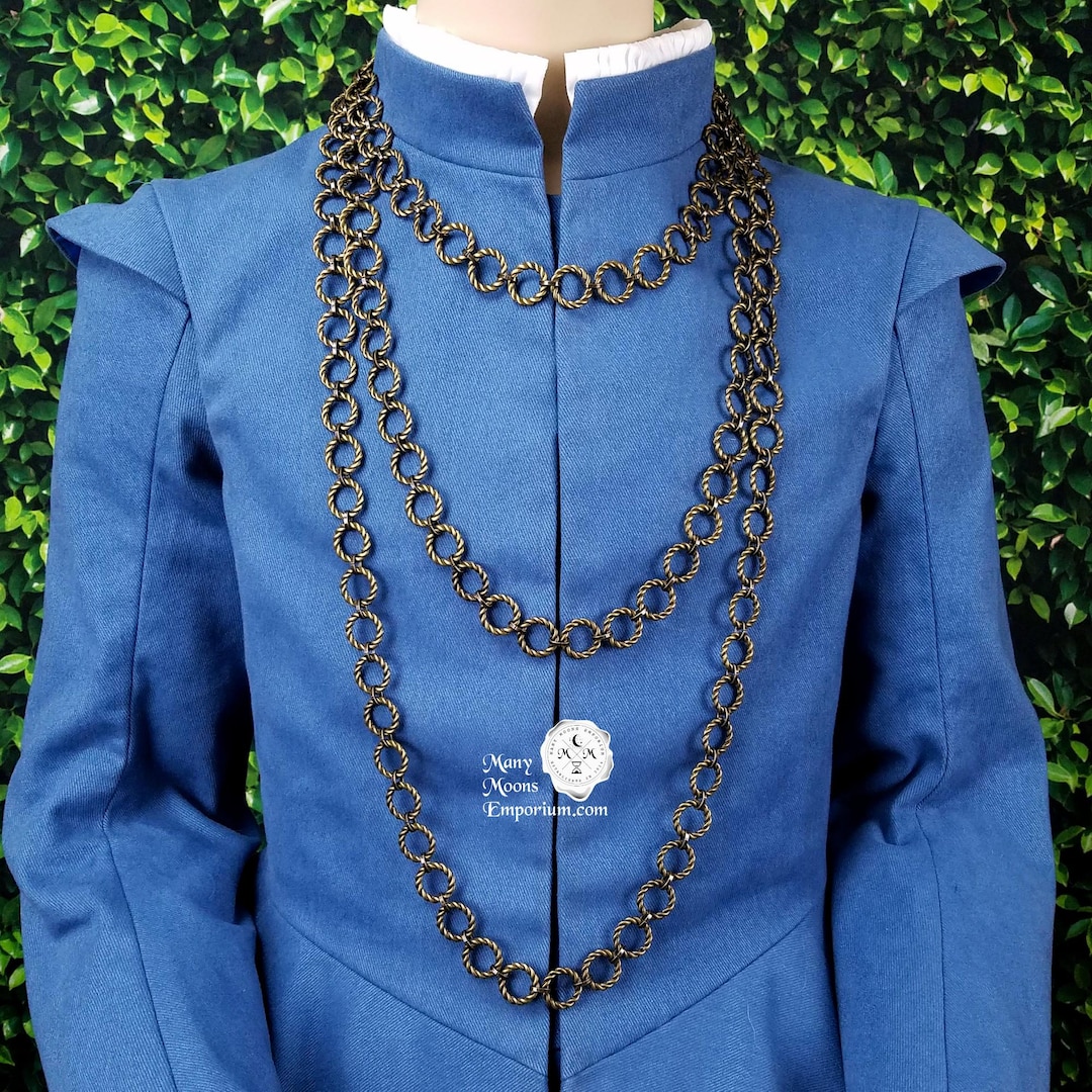 Medieval Necklace for Men, Chain of Office, Elizabethan Men, Large Brass  Chain, LARP Necklace, Renaissance Jewelry, Tudor Chain, MTO Oldham