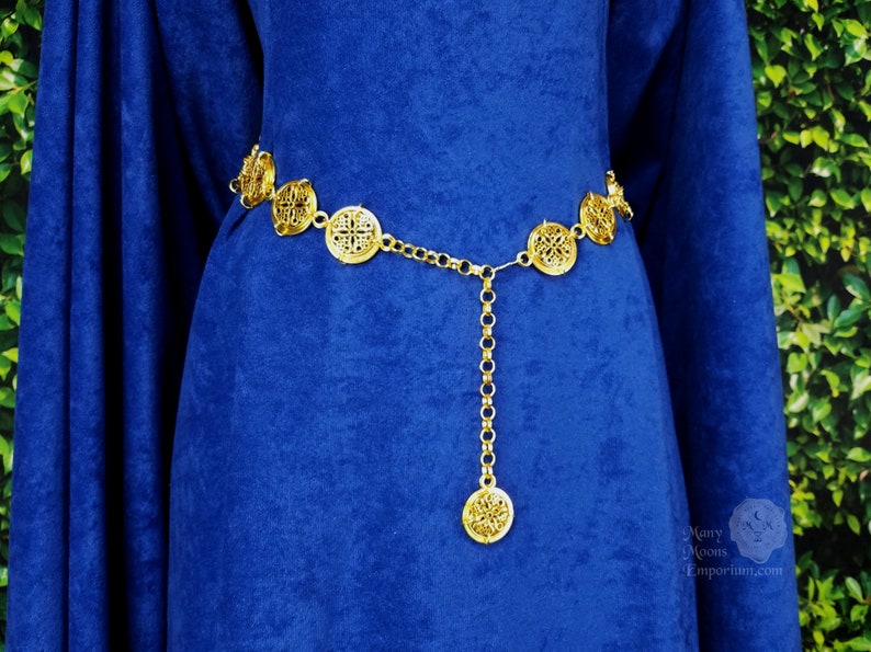 Gold Chain Belt Hip Belt Metal Celtic Wedding Fair Maiden Etsy
