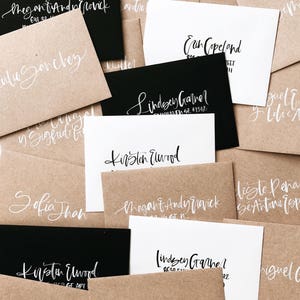 Calligraphy Envelope Addressing, Hand Lettered Kraft Envelope, Envelope Addressing Calligraphy, Wedding Envelope, Personalized Envelope