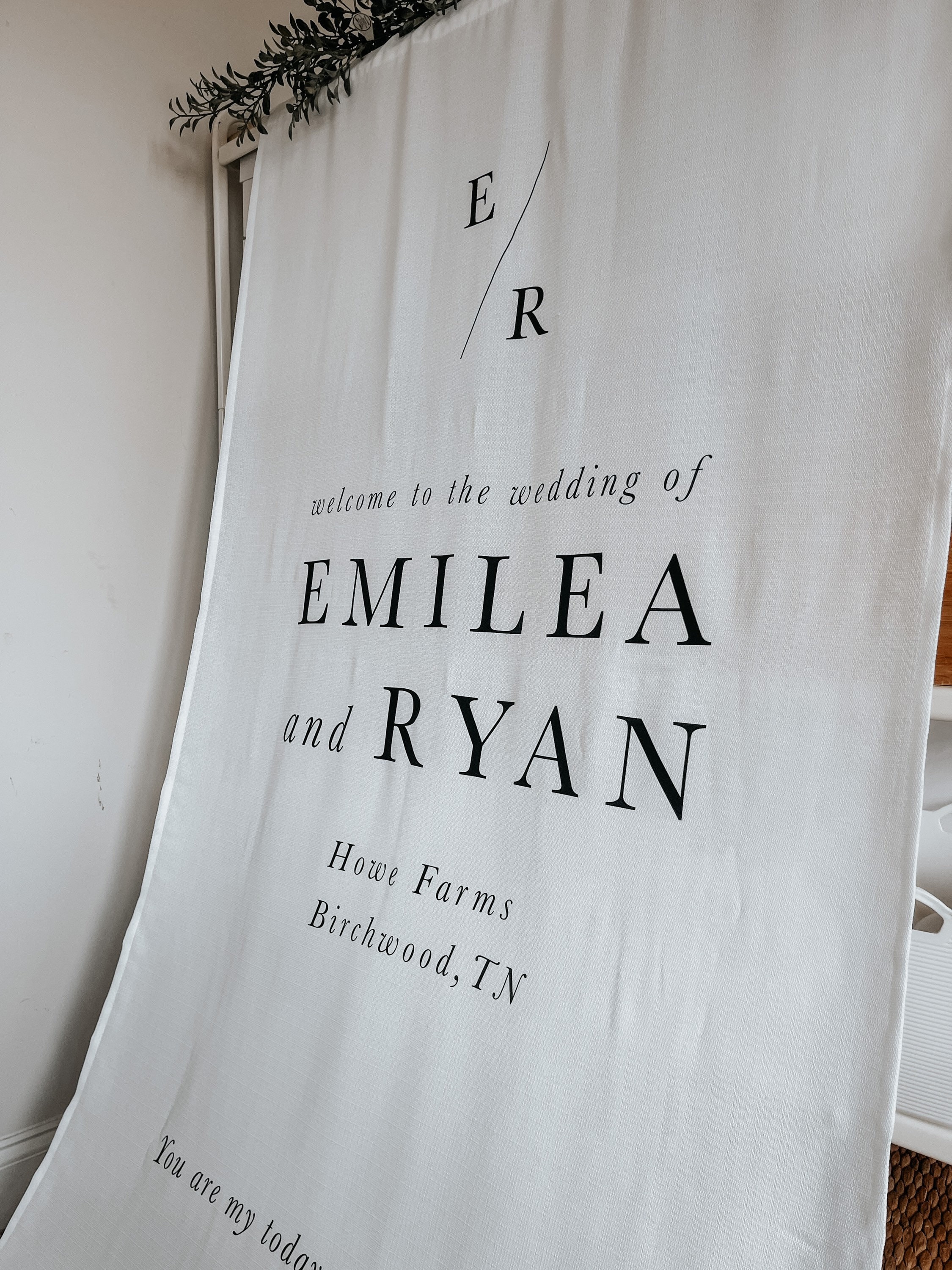 CUSTOM PRINTED Wedding Fabric Signage Wedding Ceremony Etsy Canada